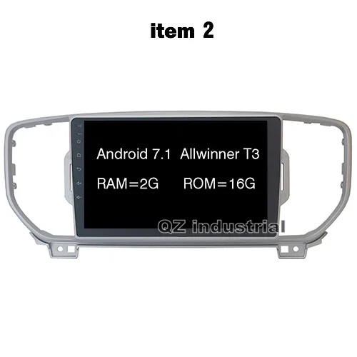 2G 16G T3 QZ промышленный левый Вождение HD " Android 8,1 T3 для Kia Sportage KX5 автомобильный dvd-плеер с 3g 4G wifi gps BT Радио Navi карта - Цвет: 2G 16G T3