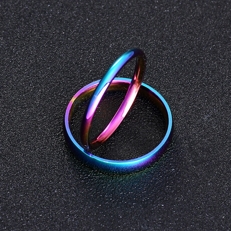 Couple Rings Titanium Steel Lovers Ring Stainless Steel Wedding Bands 2mm 4mm for Women and Man