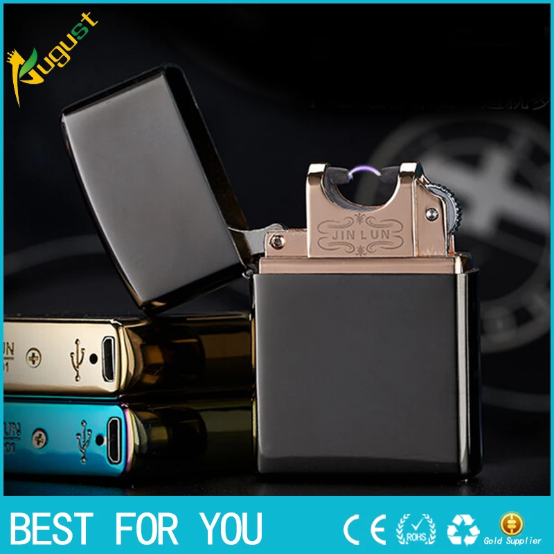 10pcs/lot Usb Electronic Cigarette Smoking Windproof Lighters torch usb lighter butane lighter