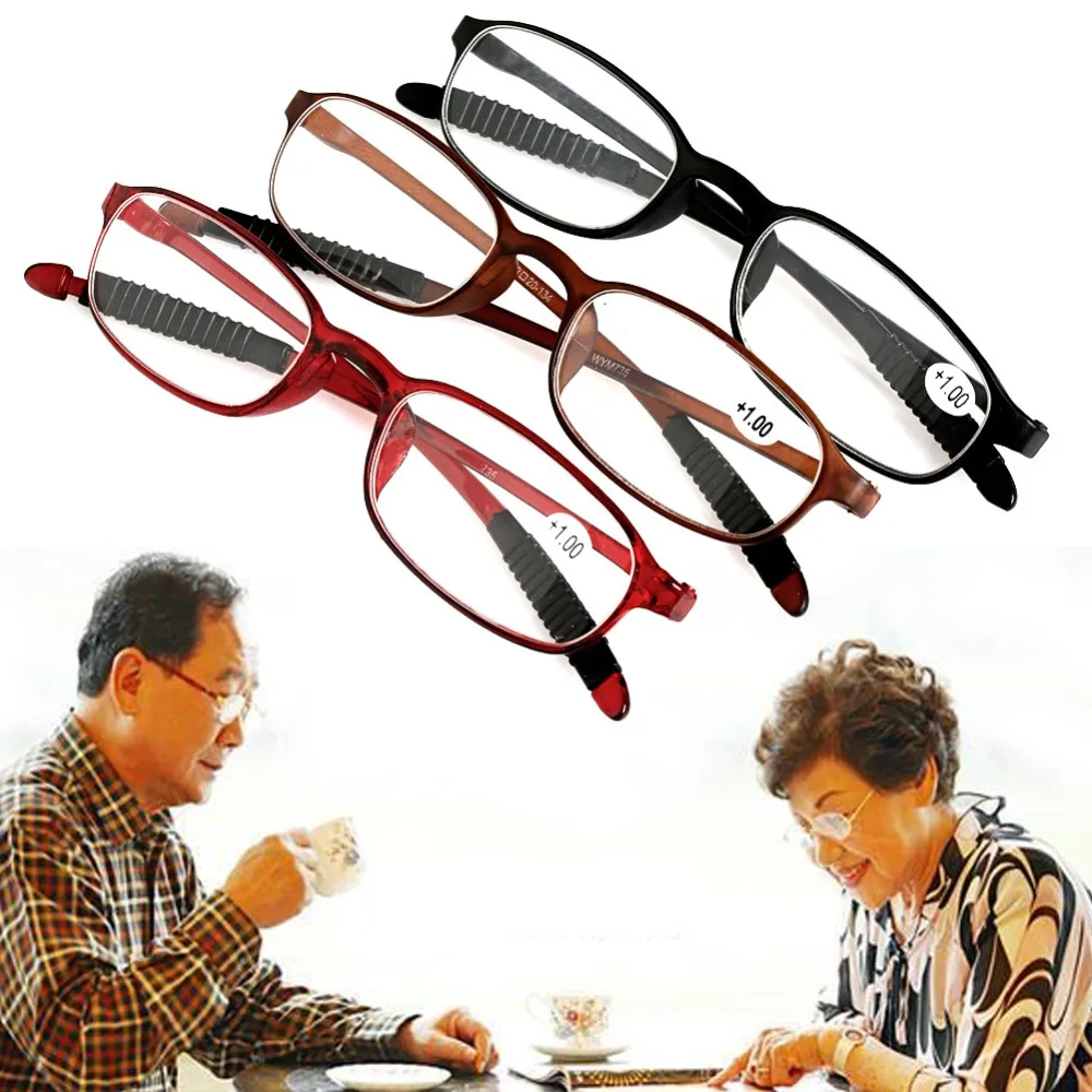 Для женщин Для мужчин TR90 эластичные очки для чтения читателей сила дальнозоркостью очки+ 1,00/1,50/2,00/+ 2,50,+ 3,00/3,50/4,00