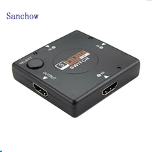 

Sanchow 3 Ports Input 1 Out Auto HDMI Switch Hub Switcher Splitter Box Port for HDTV PS3 HD-DVD STB PC 1080p Video HDMI Adapter