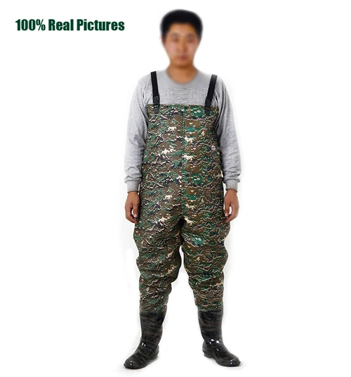

Waterproof Breathable Fishing Chest Waders Thickening Camouflage Wading Boots botas de pesca militares hombre army shoes men