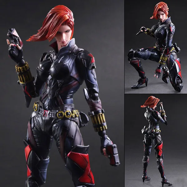 

Free Shipping Cool 10" PA KAI The Avengers Black Widow Boxed 27cm PVC Action figure Collection Model Doll Toy Gift