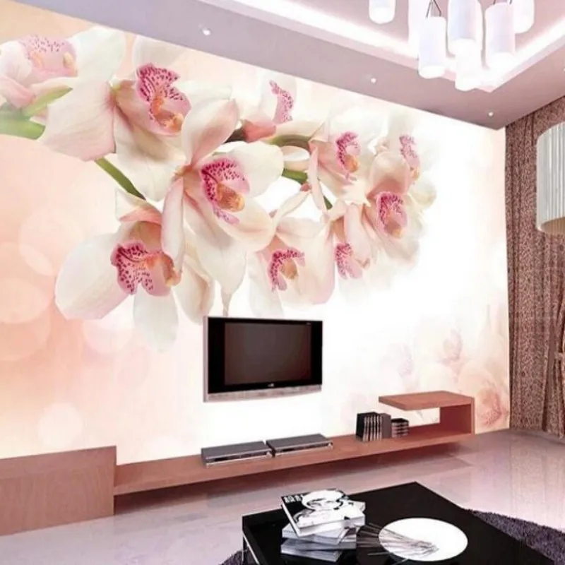 Beibehang 3D fototapety kwiaty salon tapety ścienne TV tło ...