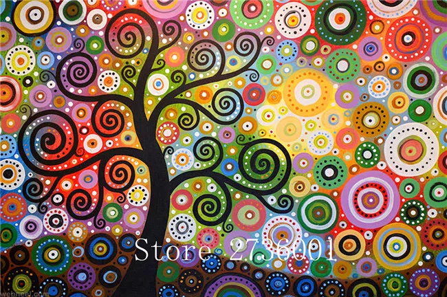 

5D DIY Diamond Painting Tree Diamond Painting Cross Stitch Colorful Dream Tree Diamond Drill Rhinestone Home Decoration 30x40cm