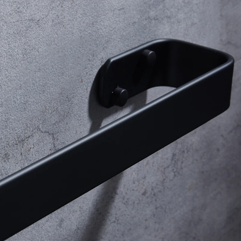 Полотенцесушитель черный алюминиевый настенный кронштейн креативная вешалка держатель для полотенец Держатель квадратная вешалка для полотенец аксессуары для ванной комнаты