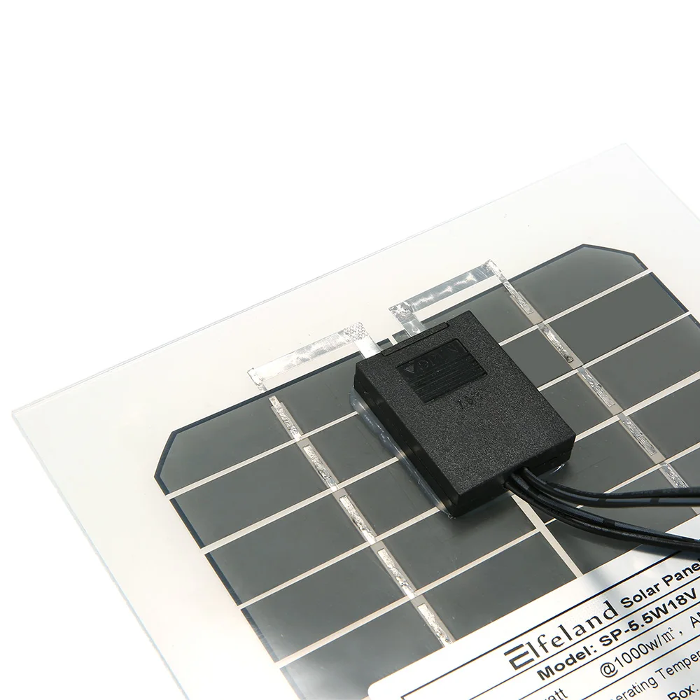 Полугибкая солнечная панель 18 в 5,5 Вт с кабелями для наружного автомобиля батарея Аккумулятор для мотоцикла зарядка Стайлинг