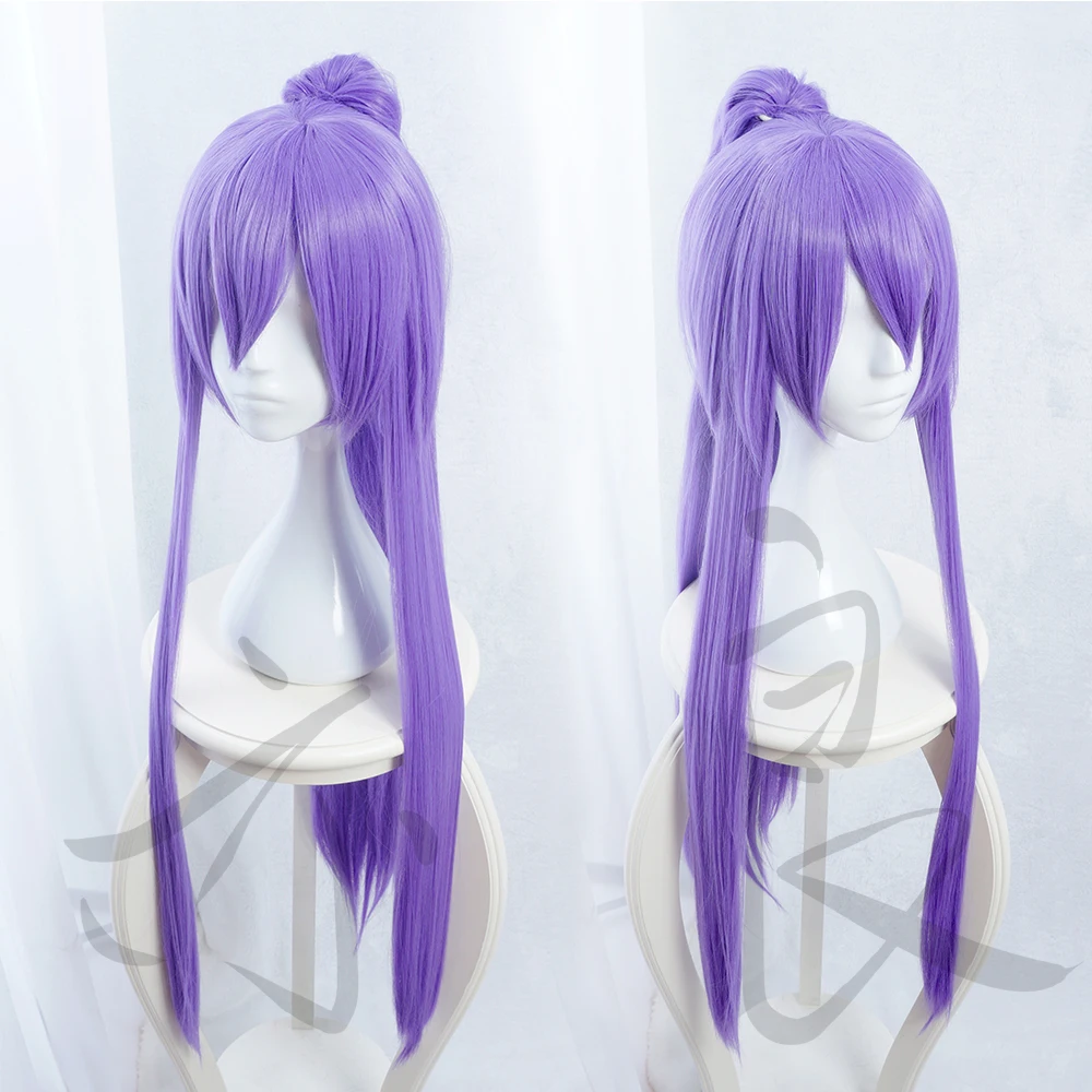 Гинтама Косплей Фиолетовый Hairwear Gakupo Длинные прямые синтетические волосы для