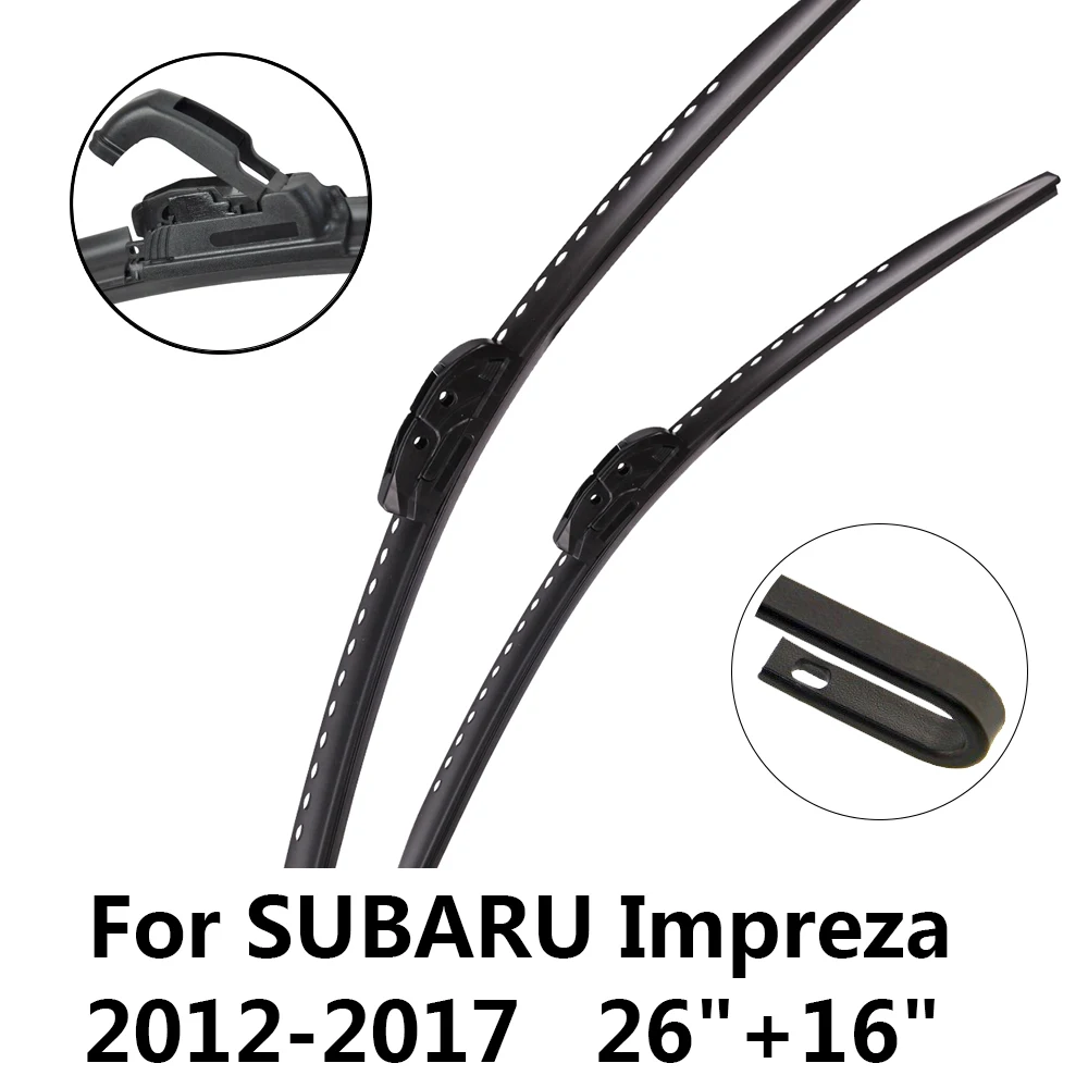 Специально для SUBARU Impreza 2012 до спереди лобовое стекло автомобиля дворник Fit крюк оружия 2" и 16" Натуральный каучук щётки лобового стекла