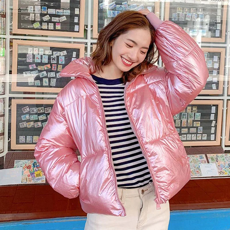 New Arrival winter Jakcet women Five Color Cotton-Padded Solid Coats Women's Winter Warm Parka Short Jacket Female