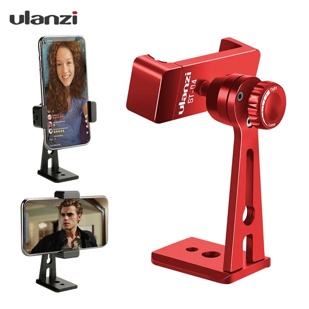 Ulanzi ST 04 360 Degree Rotation Metal Mobile Phone Clip Stand 2 Colors