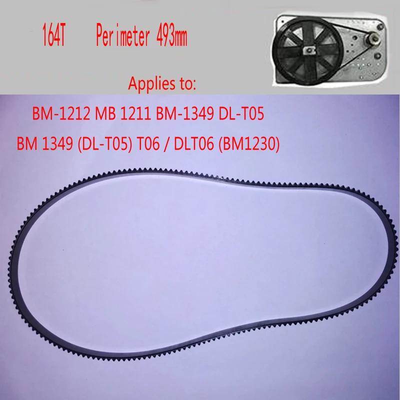 

2 pcs/lot Kitchen Appliance Parts Bread Maker Parts Breadmaker Conveyor Belts 164T Perimeter 493mm