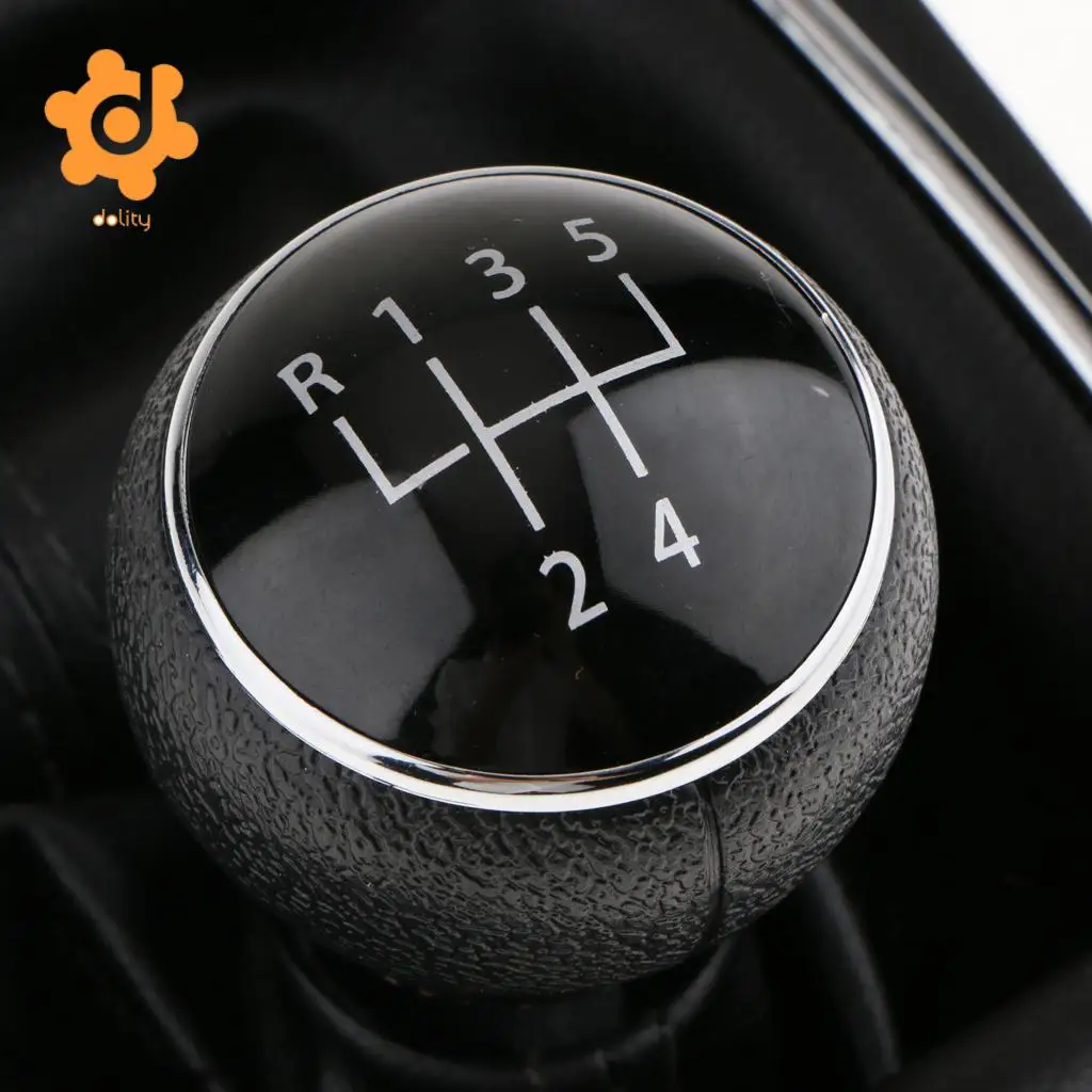 Manual Gear Shift Knob Shifter with Boot Cover Stitch for VW Golf MK5 MK6