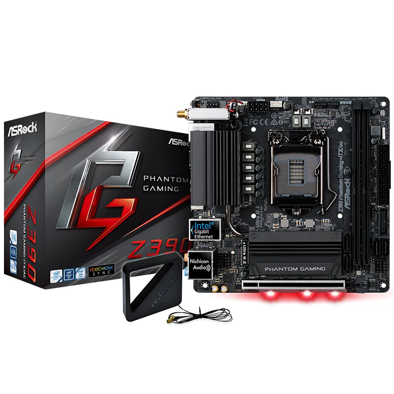 INI-ITX ITX HTPC для ASRock Z390 Phantom Gaming-ITX/ac б/у Настольный 1151 материнская плата Z390 разъем LGA1151 DDR4 SATA3