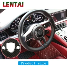 LENTAI наклейка на руль из углеродного волокна для Porsche 911 Cayenne Panamera 955 Macan Cayman Boxster S Аксессуары