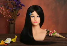 100% Human Hair Hairdressing Dolls Head with Shoulder Training Maniqui Head For Hairdresser Hair Style Mannequin Head 100% Human Hair Hairdressing Dolls Head with Shoulder Training Maniqui Head For Hairdresser Hair Style Mannequin Head