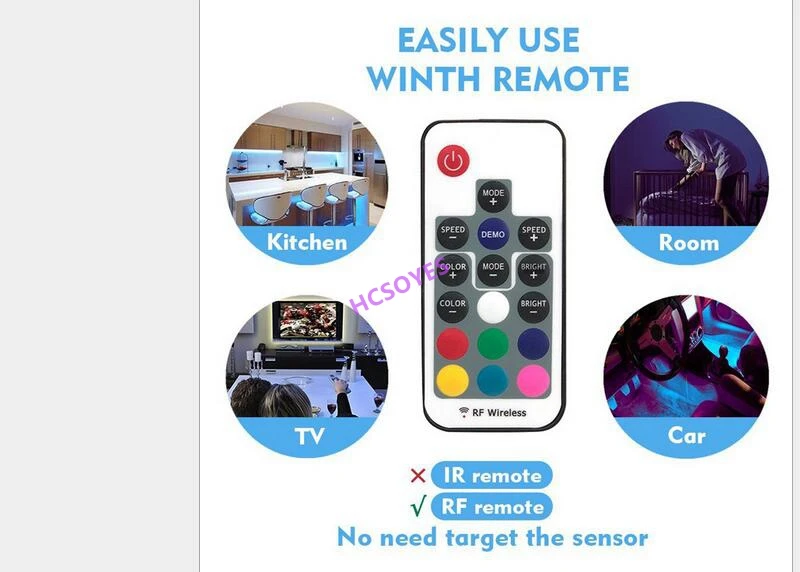 3key/17key/24key/Bluetooth ИК Беспроводная USB Светодиодные ленты 5050 RGB съемный светодиодный ТВ фонового освещения 1 м DIY гибкий свет