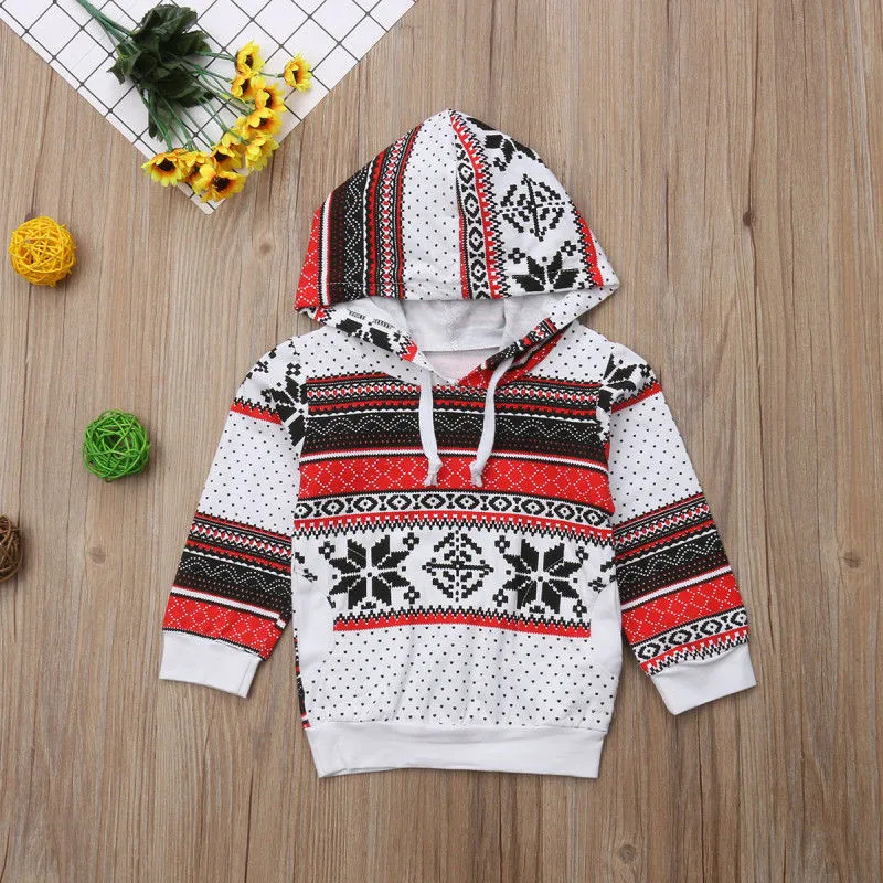 Childrens Snowflake Sweater Boys Girls Sweatshirt