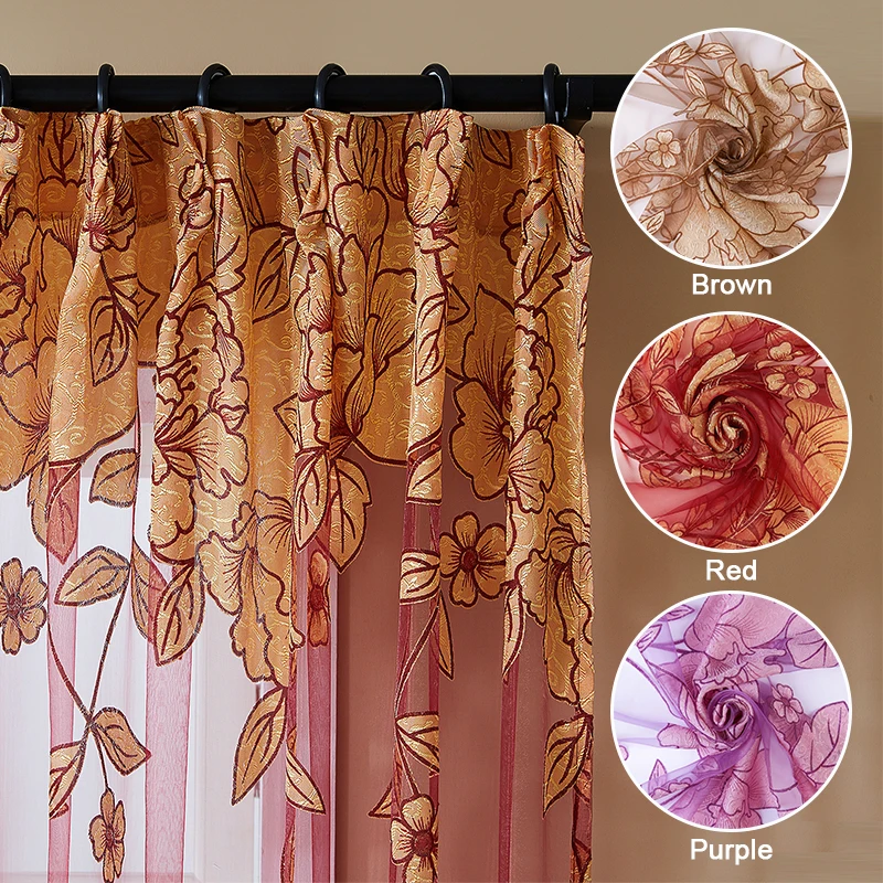 Topfinel Bien vendido Tulle moderno de alta calidad para ventana Cortina europea y americana con bordado para sala de estar Cortinas para cortinas de cocina para dormitorio