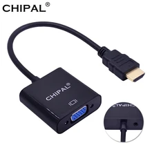 CHIPAL 10 pcs สำหรับ HDMI to VGA Converter ด้วยสายสัญญาณเสียงสำหรับคอมพิวเตอร์ All - in - one PC แล็ปท็อปเดสก์ท็อป 1080 P จอแสดง...(China)