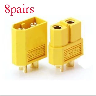 

Yuenhoang 8Pairs Amass XT60 Connector Male Female T Plug Battery and ESC Connection for RC Model Aircraft FPV Drone