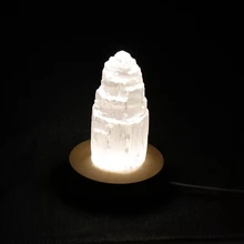 10 см натуральный кварц Кристалл селенит лампа Рейки Исцеление домашний декор минеральный образец коллекция