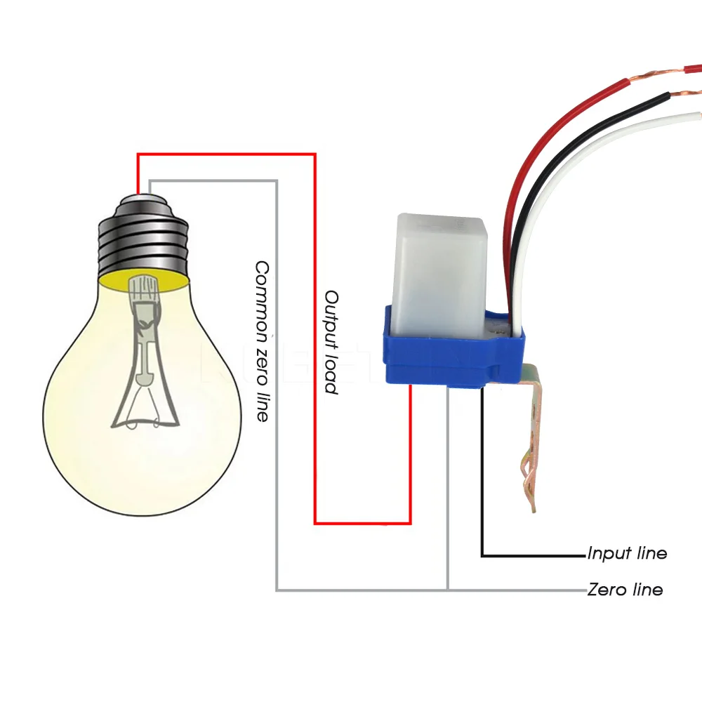Kebidumei горячий фотоэлемент уличный светильник фотопереключатель датчик AC DC 220V 10A автоматический переключатель датчика включения белый и синий