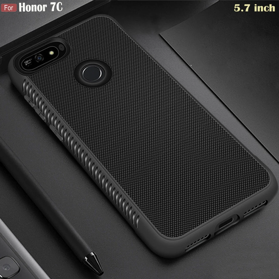 

JFVNSUN Huawei Honor 7C 5.7" Case AUM-L41 SLIM Anti Slip Matte Soft TPU Silicone Armor Protective Case For Huawei Honor 7C Cover