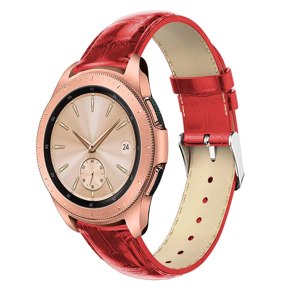 Новая мода для samsung Galaxy Watch 42 мм, Смарт-часы, браслет на запястье, крокодиловый ремень, ловушка 20 мм, сменные Ремешки для наручных часов