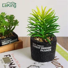 Инновационные Мини бонсай искусственные растения суккулентов с магнитной мешок поддельные почвы Лаванда Главная декоративное оформление для сада