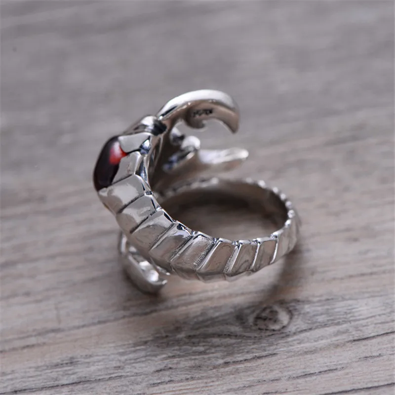 V. YA панк 925 Серебряные кольца для мужчин мужские в форме скорпиона S925 Серебряное кольцо мужские ювелирные изделия с животными подарок на день рождения