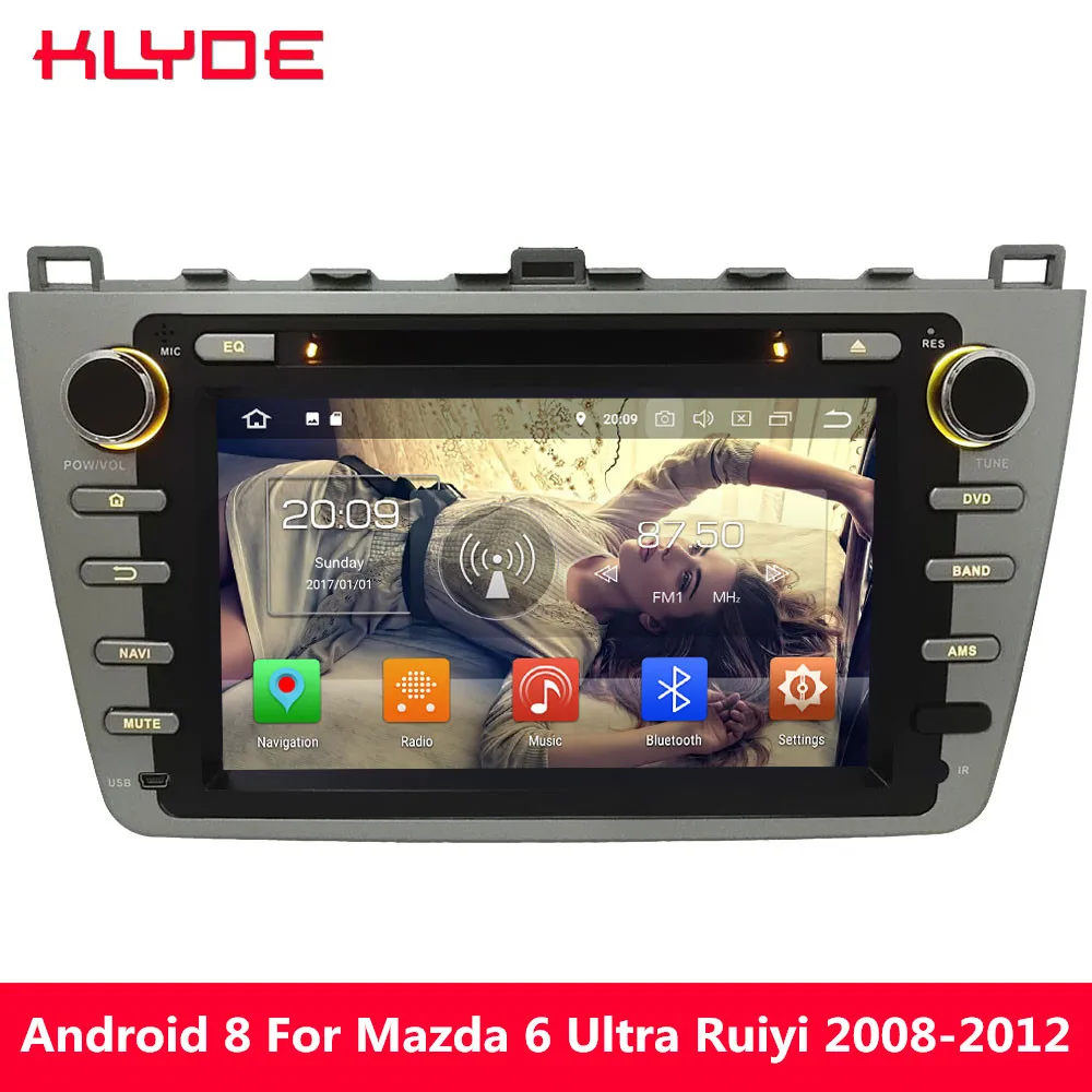 Flash Deal KLYDE 8" 4G WIFI Android 8 Octa Core 4GB RAM 32GB ROM Car DVD Multimedia Player For Mazda 6 Ultra Ruiyi 2008 2009 2010 2011 2012 0