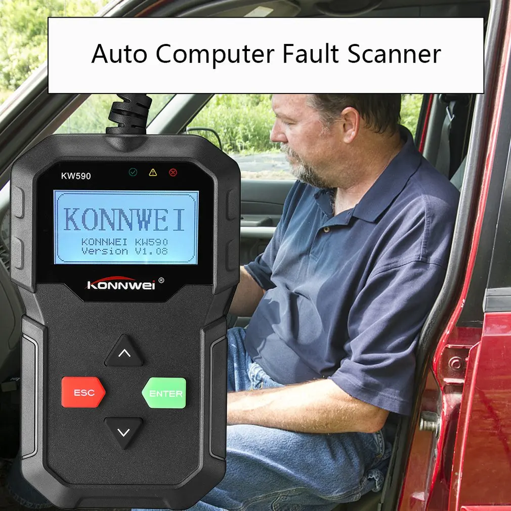KW590 OBDII инструмент для устранения неисправностей автомобиля сканер диагностики