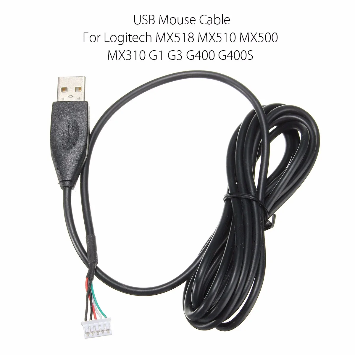 Прочный мыши USB Мышь кабель для logitech MX518 MX510 MX500 MX310 G1 G3 G400 G400S 1,9 м профессии Мышь линии