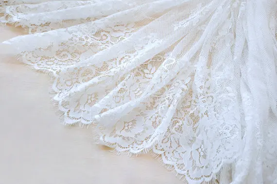 Aliexpress.com : Buy off white Chantilly lace fabric, bridal chantilly ...