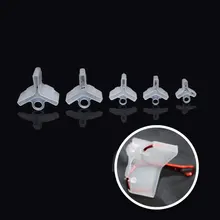 50pcs Plastic Treble Hook Protectors VMC Hook Covers for Fishing Lures 5 Sizes Holders Suit for Treble Fishhooks Fishing Tackle