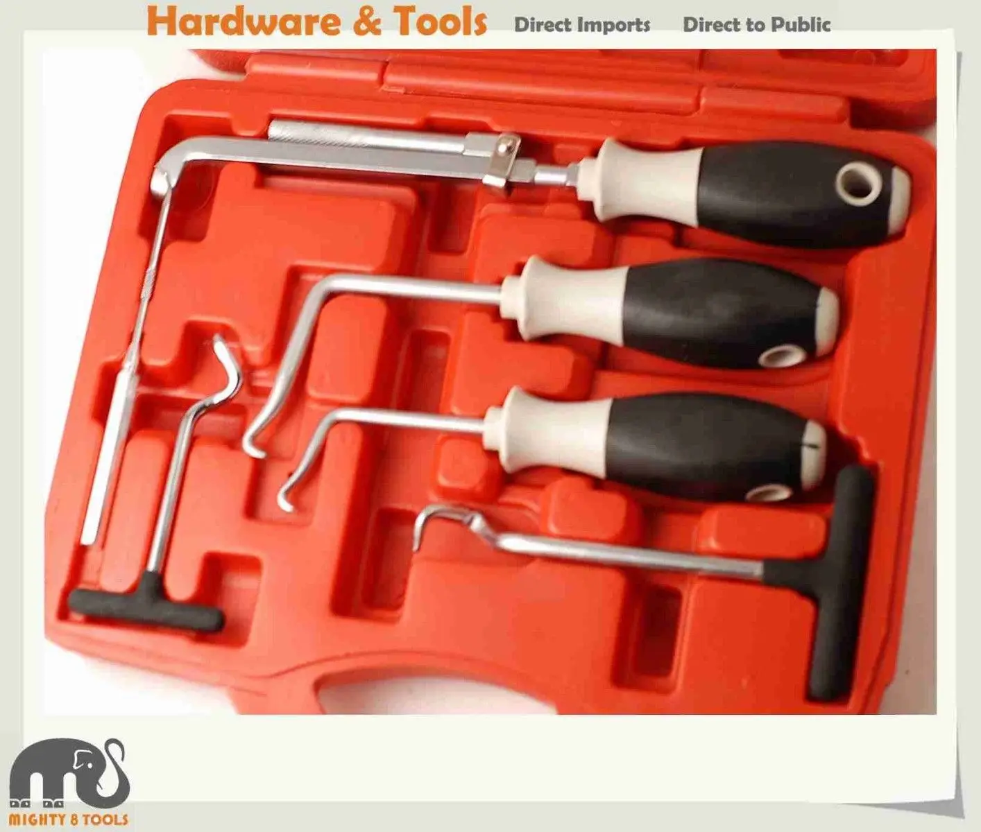 6pc Master Seal O Ring Puller Remover & Soft Hose Pick Hook Set w Angle