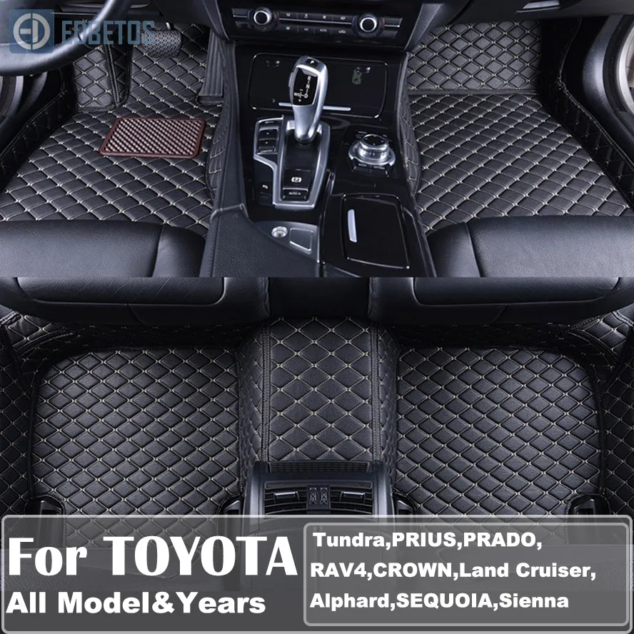 

Custom Car Leather Floor Mats for Toyota Avalon CAMRY HIGHLANDER REIZ PRIUS PRADO Sienna All Models Waterproof Wire Floor Mat