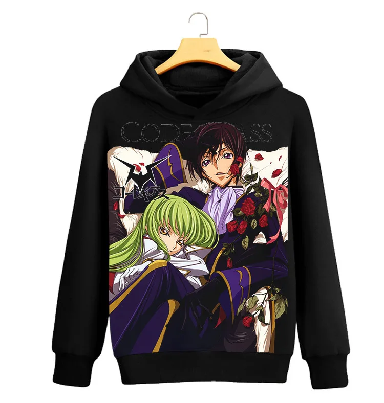 Code Geass zero Аниме капюшон для косплея Lelouch Lamperouge Толстовка Для мужчин осень с принтом, топы с капюшоном, Повседневное теплый свитер - Цвет: 2