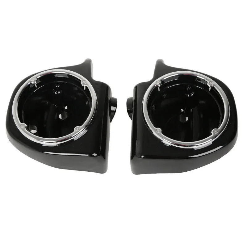Motorcycle Vented Lower Fairing 6.5" Speaker Boxes Pods For Harley