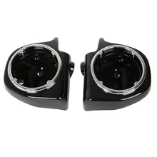 Pintado de Preto Ventilado Carenagem Inferior 6.5 “Speaker Caixas Pods Para Harley FLHT FLHX Road King Glide FLTR Road King motocicleta