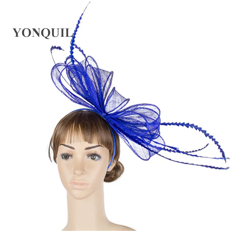 Розовый sinamay millinery Коктейльная шляпа основа Чародейка головные уборы вечерние для торжественных случаев Свадебные перьевые аксессуары Высокое качество MYQ035