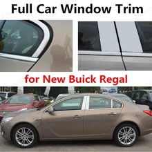 Новое поступление Из Нержавеющей Стали, полная Окна Автомобиля Рамка Обложка Отделка Для нового Buick Regal Стиль декоративные окна газа