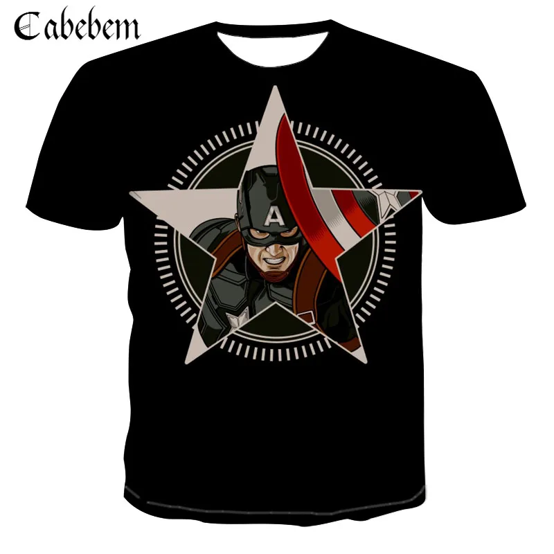 

New Avengers Captain America 3D T Shirt Cartoon Tshirt Summer T Shirt Men T-Shirts Casual Short-Sleeve Tee Shirts Slim Shirt