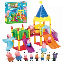 pig toys T8802 style2 Amusement park Toys PVC Action Figures Family Member Pig Toy Baby Kid Birthday Gift brinquedo