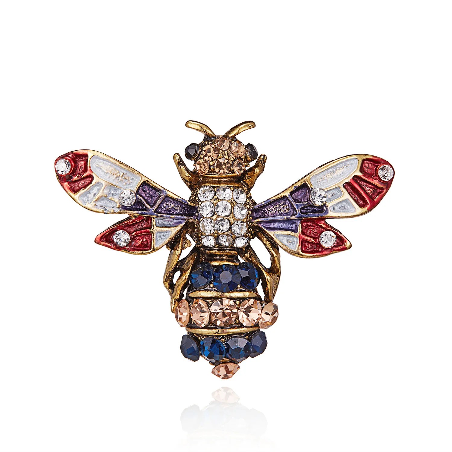 

rinhoo Fashion Cute Bee Fly Insect Brooch Women Kids Girls Clothes Accessories Gold-color Animal Brooch Jewelry Party Gifts