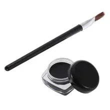 Косметический Водостойкий карандаш для глаз, макияж, черный Жидкий Макияж+ кисть, черный косметический набор, тени-карандаш для век, гель