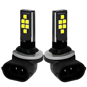 

2pcs Super New H27 881 H27W 862 886 894 896 898 Car Front Foglamp Bulb Anti Fog Lamp Auto Driving Light 6000K White 3000K Yellow