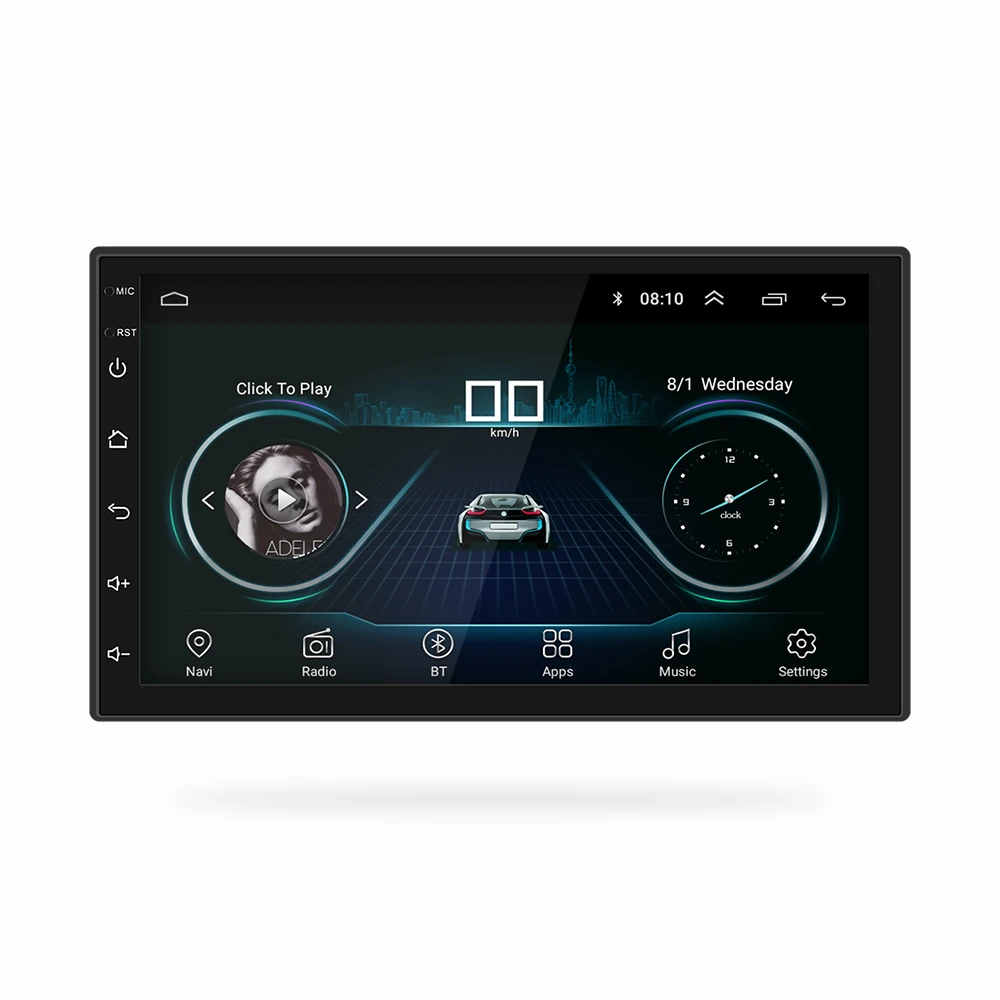 2 Дин Радио Android 8,1 универсальный gps навигации Bluetooth Сенсорный экран wi fi аудиомагнитолы автомобильные стерео FM USB автомобильный
