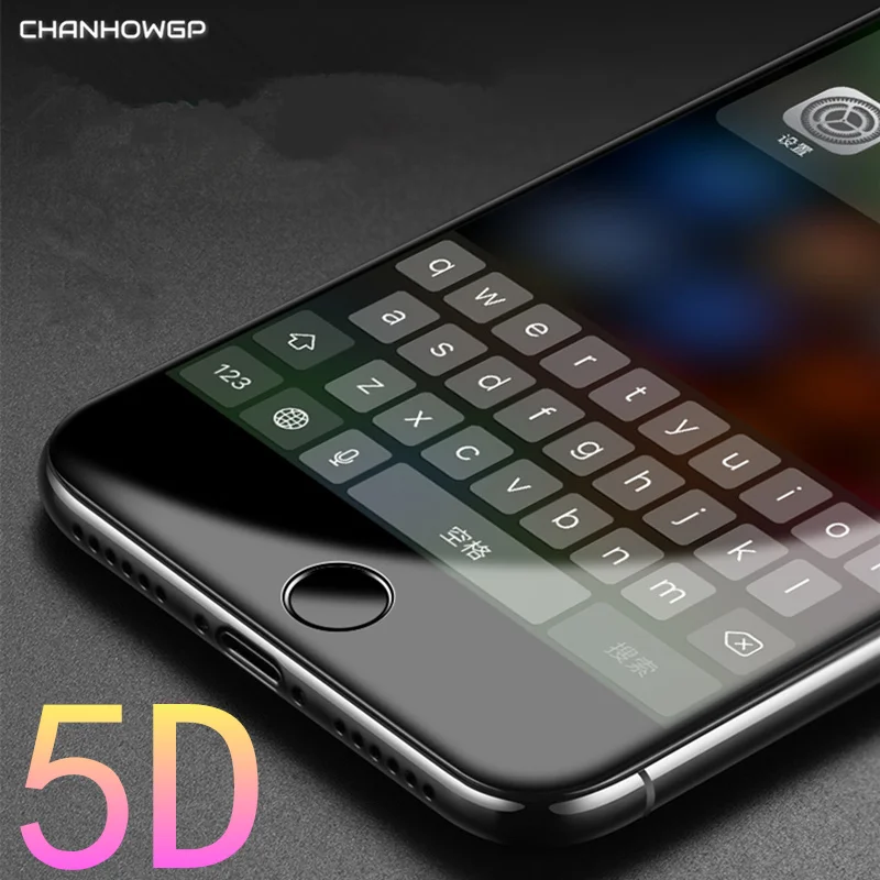 Защитное стекло закаленное 9H для iPhone X/10/8 Plus/6/6S/7/7plus/5D/4D/3D|Защитные стёкла и плёнки|